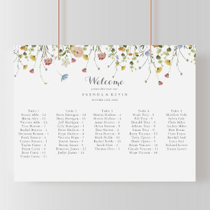 Colourful Dainty Wild Alphabetical Seating Chart