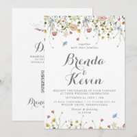 Colourful Dainty Wild Back and Front Wedding