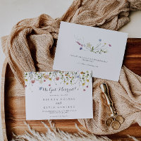 Colourful Dainty Wild Flowers Calligraphy Elopemen