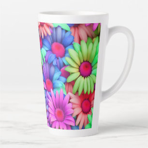 Colourful Daisies #222 Latte Mug