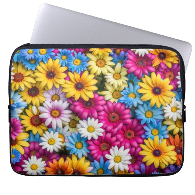 Colourful Daisies #55 -  Laptop Sleeve (Front)
