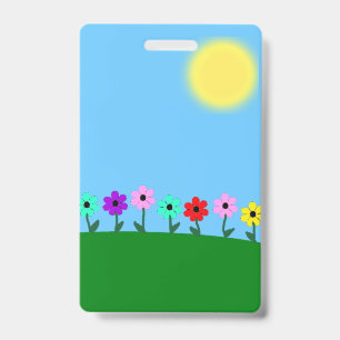 Colourful Daisies Badge