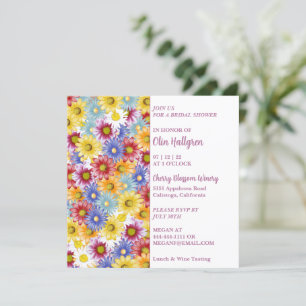 Colourful Daisies Bridal Shower Invitation
