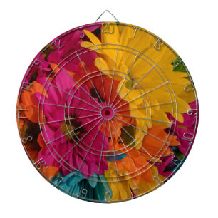 Colourful Daisies Dartboard