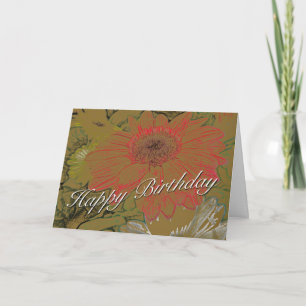 Colourful Daisies Happy Birthday Card