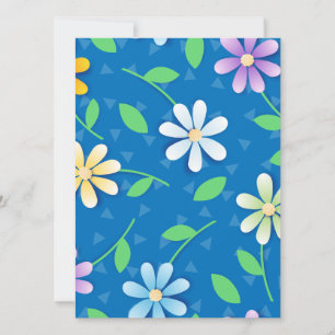 Colourful daisies, invitation