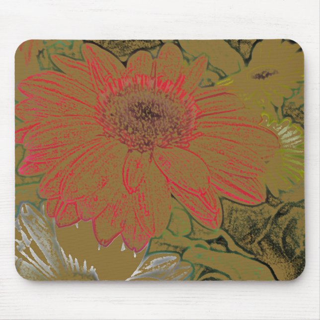 Colourful Daisies Mousepad (Front)