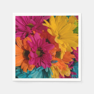 Colourful daisies napkins
