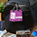 Colourful Daisies Pattern Cute Purple CUSTOM Luggage Tag<br><div class="desc">Change the text,  font,  and colours to make it your own. Hand drawn by me for you. Check my shop for more luggage tags or let me know if you'd like something custom!</div>