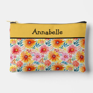 Colourful Daisies Small Accessory Pouch