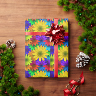 Colourful Daisies Wrapping Paper