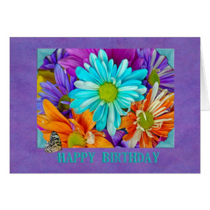 colourful daisy birthday