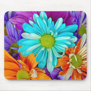 Colourful Daisy Bouquet Mouse Pad