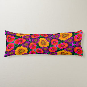 Colourful Daisy Bouquet Pattern Body Pillow