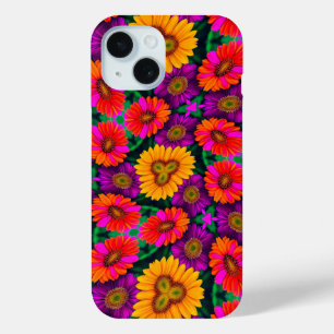 Colourful Daisy Bouquet Pattern iPhone 15 Case