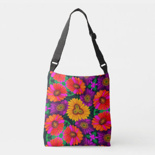 Colourful Daisy Bouquet Pattern Crossbody Bag