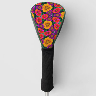 Colourful Daisy Bouquet Pattern Golf Head Cover