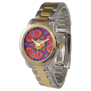 Colourful Daisy Bouquet Pattern Watch