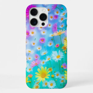 Colourful Daisy Flower Field Art iPhone 16 Pro Max Case