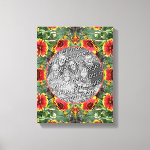 Colourful Daisy Flowers Create Your Own Photo Canvas Print