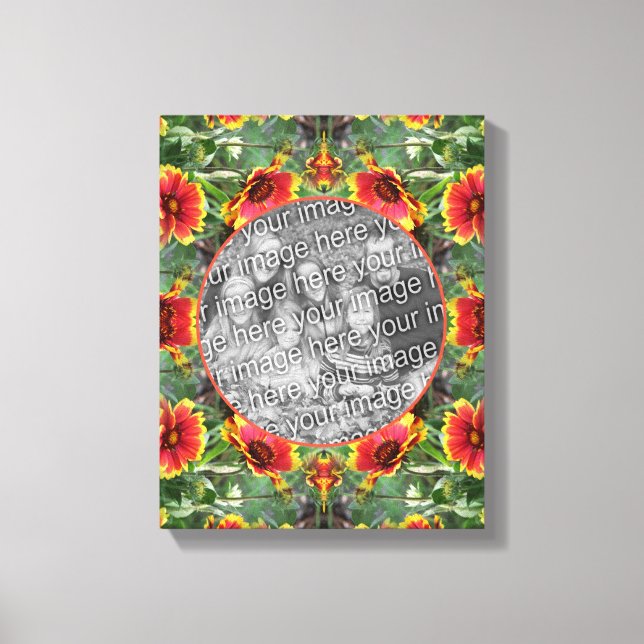 Colourful Daisy Flowers Create Your Own Photo Canvas Print (Front)