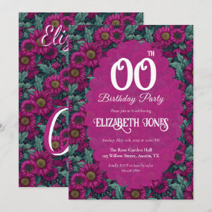 Colourful Daisy Quinceañera Birthday Present Invitation