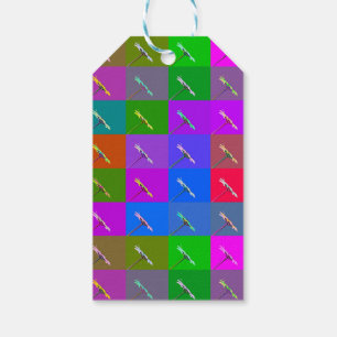 Colourful Daisy Squares, Abstract Floral Photograp Gift Tags