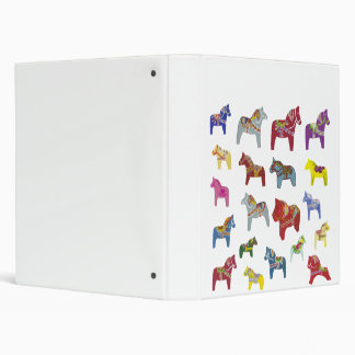 Colourful Dala Horses Binder