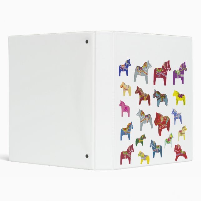 Colourful Dala Horses Binder (Background)