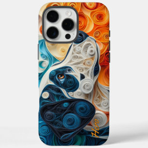 Colourful Dalmatian Portrait iPhone 16 Pro Max Case
