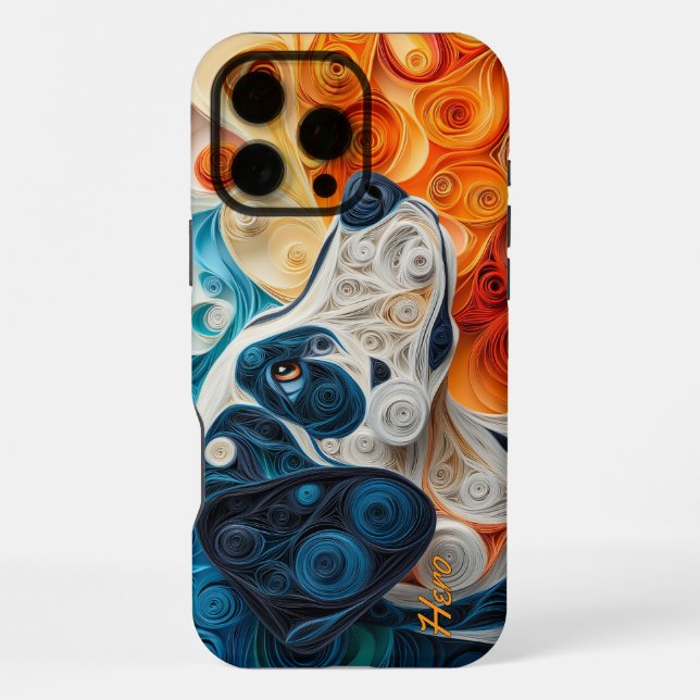 Colourful Dalmatian Portrait iPhone Case (Back)