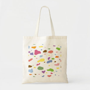 Colourful Dalmatian Spotted Print Tote Bag