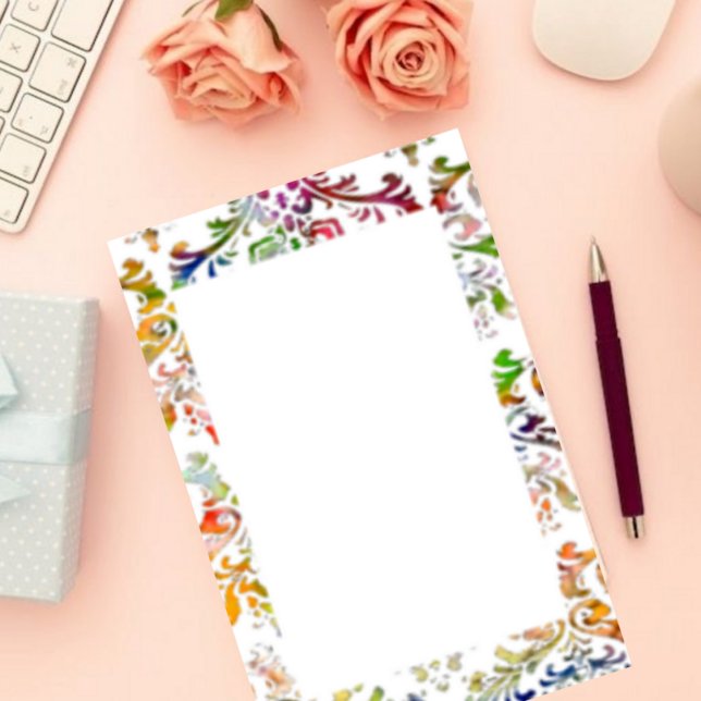 Colourful Damask Stationery (Creator Uploaded)
