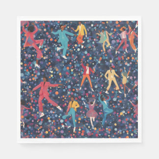 Colourful Dance Party – Retro Celebration Pattern Napkin
