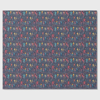 Colourful Dance Party – Retro Celebration Pattern Wrapping Paper