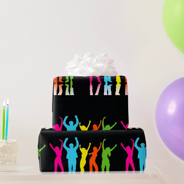Colourful Dancers Dancing Around Wrapping Paper (Creator Uploaded)