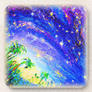 Colourful Dancing Jungle in The Sky. Buy Now Coaster