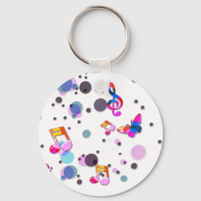 Colourful Dancing Music Keychain (Front)