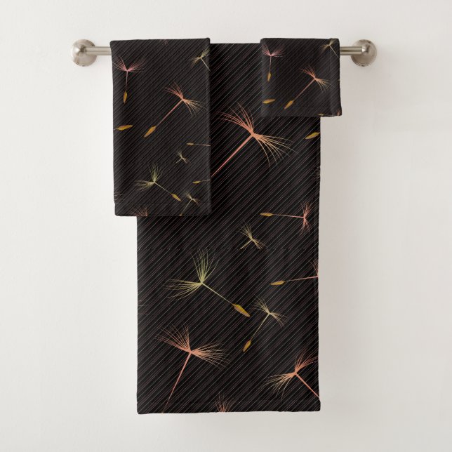 Colourful Dandelion Bath Towel Set (Insitu)