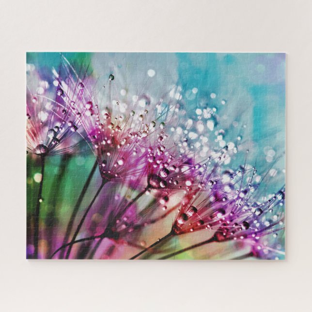 Colourful Dandelion Unique Floral Photo Jigsaw Puzzle (Horizontal)
