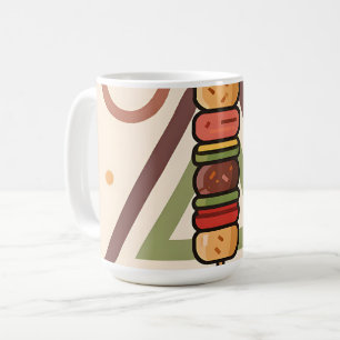 Colourful Dango Skewers Geometric Pattern Coffee Mug