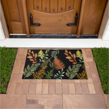 Colourful Dark Fern Botanical Foliage Floral Print