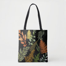 Colourful Dark Fern Botanical Foliage Floral 