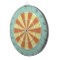 Colourful Dart Board in Aqua and Orange