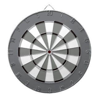 Colourful Dart Board in Black and White