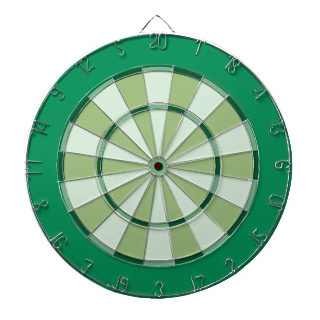 Colourful Dart Board in Green (Front)