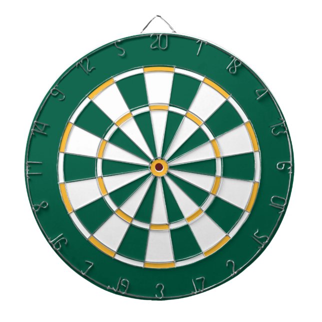 Colourful Dart Board in Green Bay colours (Front)