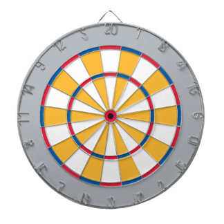 Colourful Dart Board in Pittsburgh colours