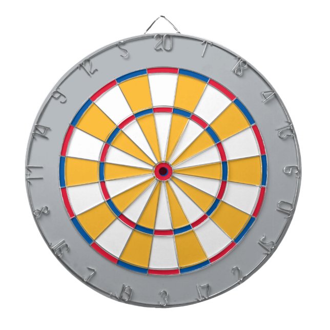Colourful Dart Board in Pittsburgh colours (Front)