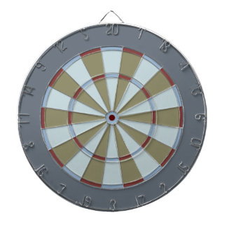 Colourful Dart Board in Subdued Colours Grey dark